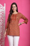 Tew Zoori Pure Cotton Printed Ladies Top Wholesale Market In Surat